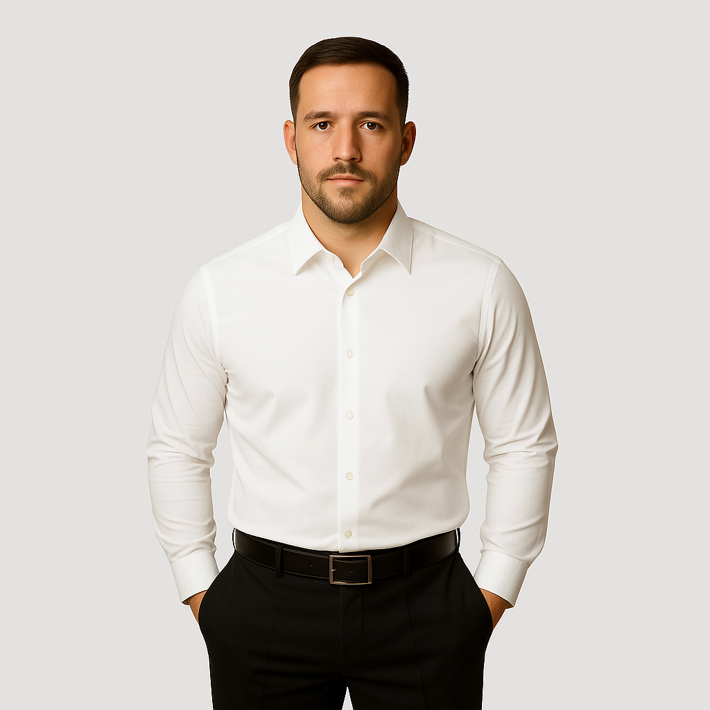 Privazz - Herenoverhemd met Stretchstof – Elegantie en Volledige Bewegingsvrijheid