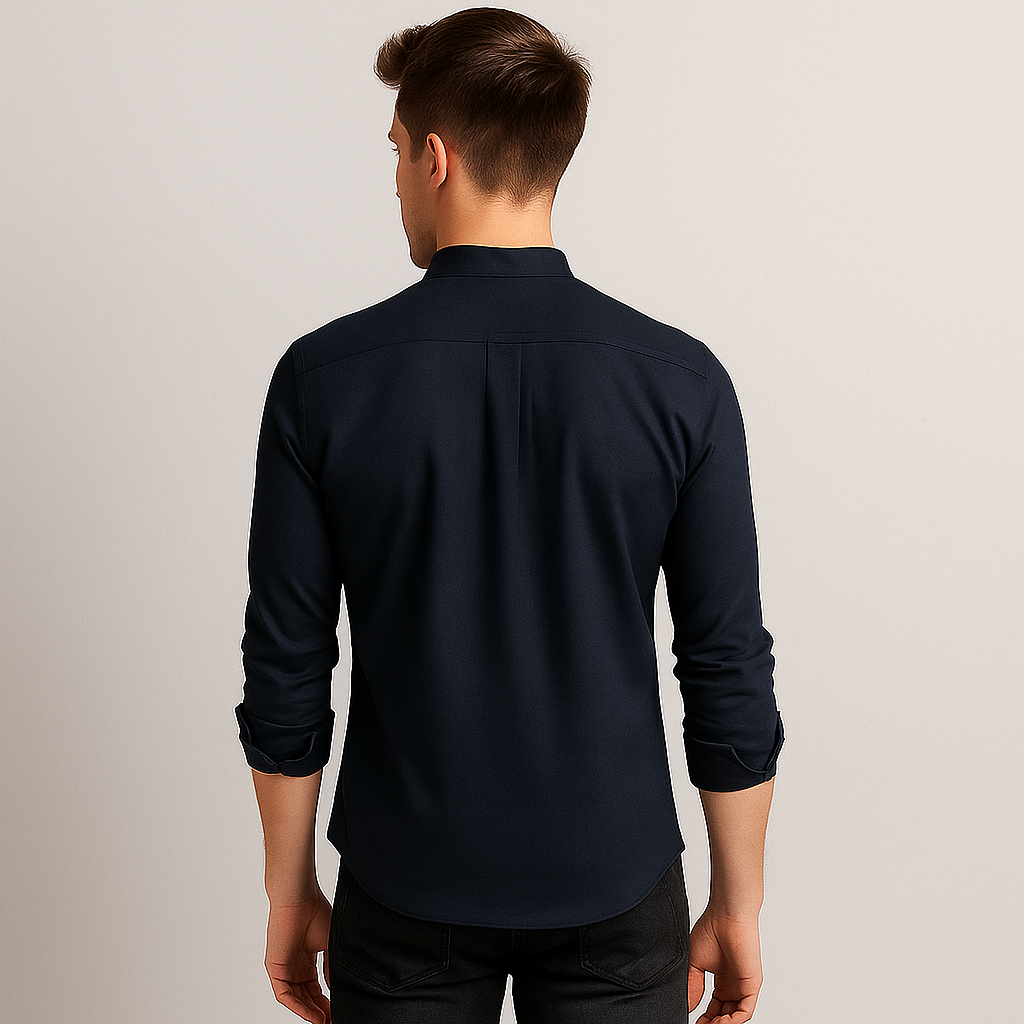 Privazz - Mandarijnenkraag Overhemd Osaka