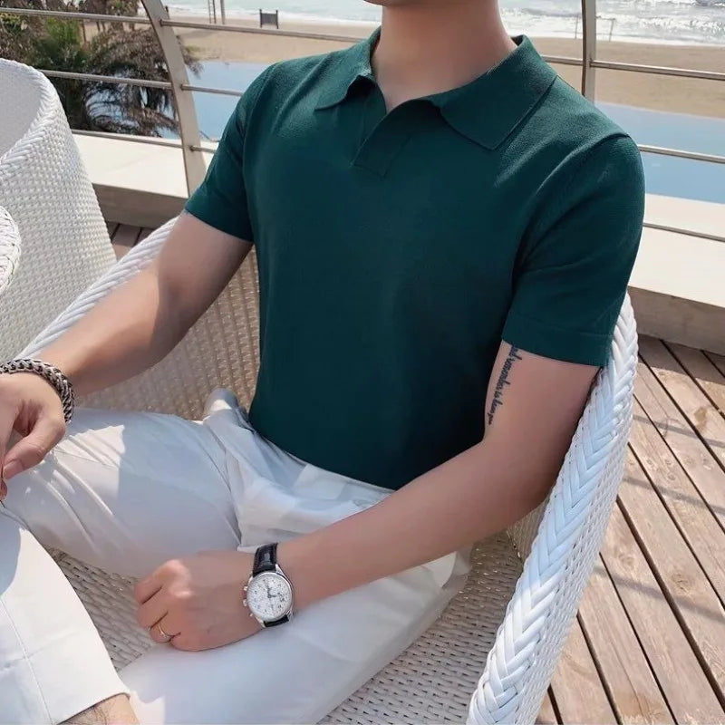 Privazz - Slim Fit Herenpolo – Casual Elegantie voor Zomerse Dagen
