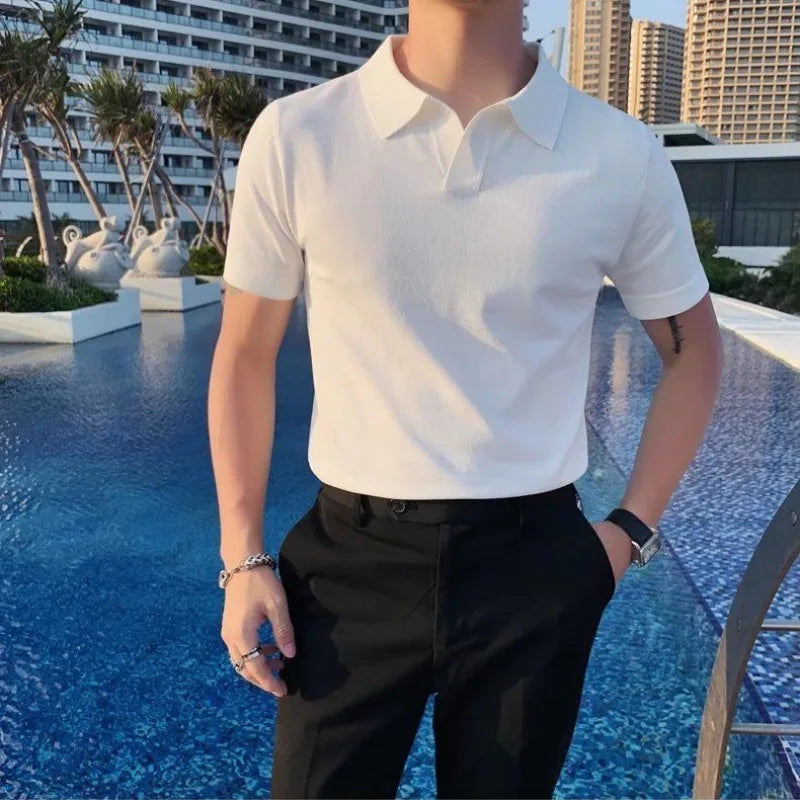Privazz - Slim Fit Herenpolo – Casual Elegantie voor Zomerse Dagen