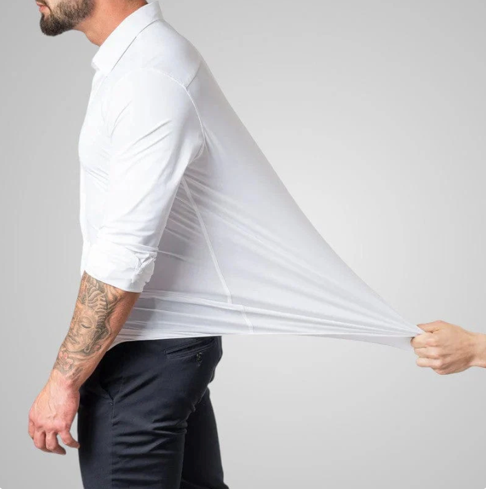 Privazz - Herenoverhemd met Stretchstof – Elegantie en Volledige Bewegingsvrijheid
