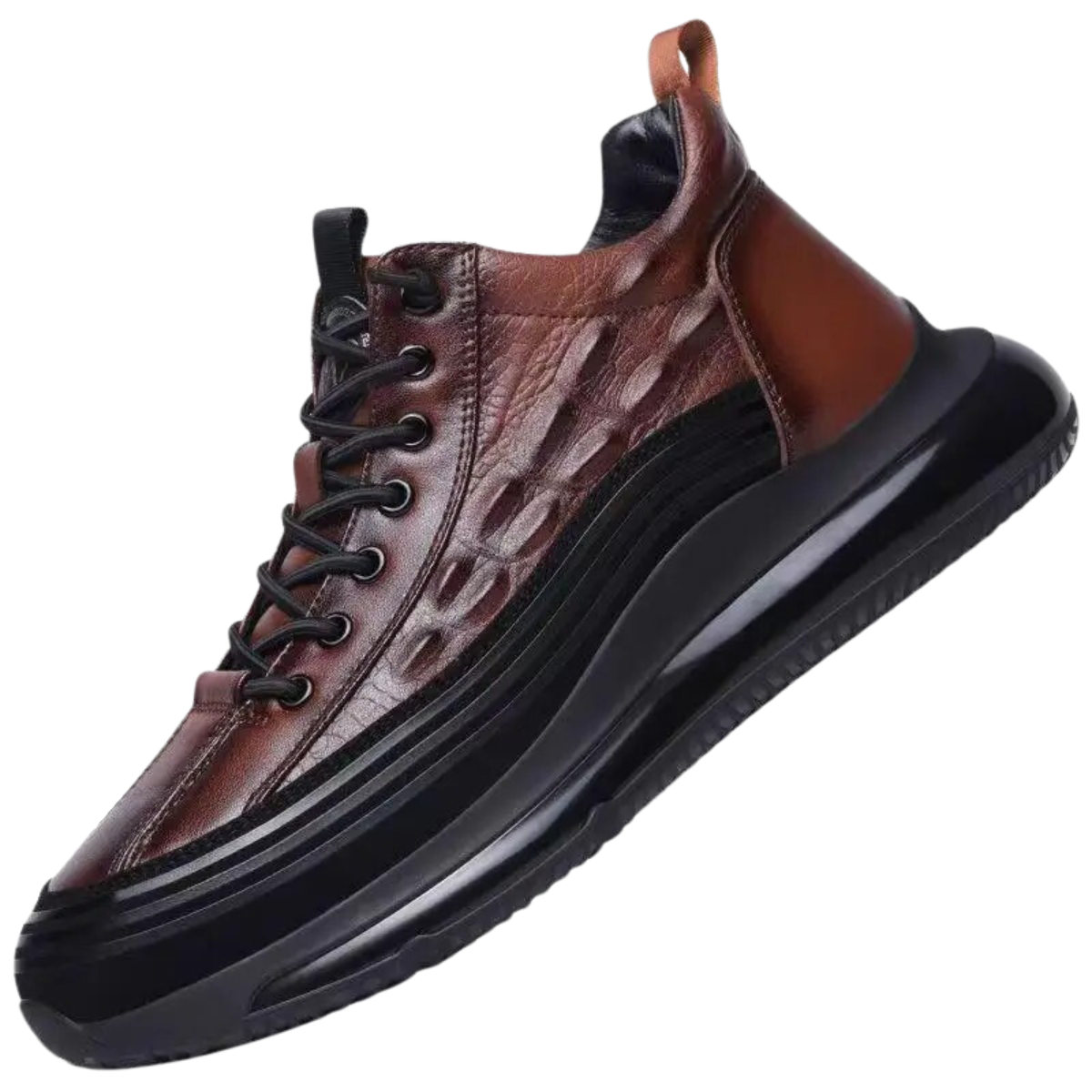 Privazz - Italiaanse casual schoenen van krokodillenprint met luchtkussen voor heren