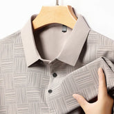 Privazz - Herenshirt met Geometrische Print en Textuurstof