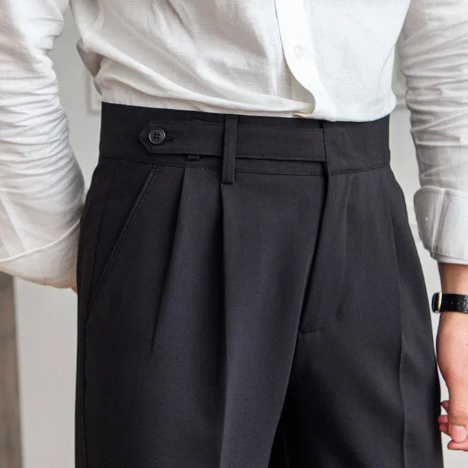 Privazz - Heren Pantalon met Plooi in Lichtbeige