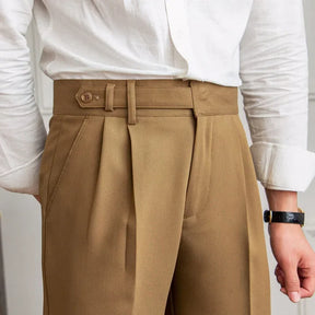 Privazz - Heren Pantalon met Plooi in Lichtbeige