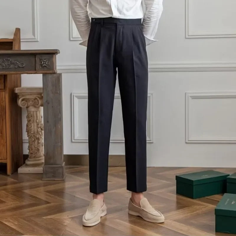 Privazz - Heren Pantalon met Plooi in Lichtbeige