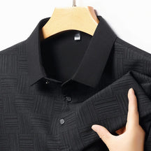 Privazz - Herenshirt met Geometrische Print en Textuurstof