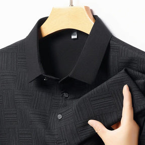 Privazz - Herenshirt met Geometrische Print en Textuurstof