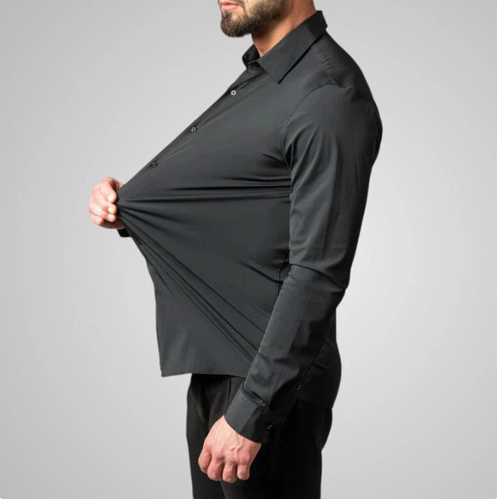 Privazz - Herenoverhemd met Stretchstof – Elegantie en Volledige Bewegingsvrijheid
