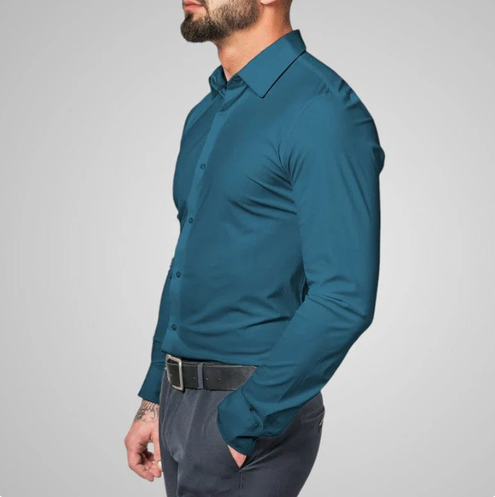 Privazz - Herenoverhemd met Stretchstof – Elegantie en Volledige Bewegingsvrijheid