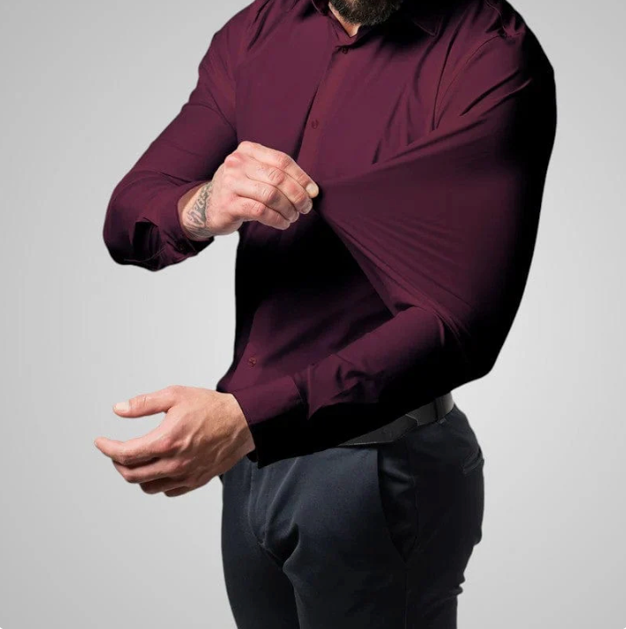 Privazz - Herenoverhemd met Stretchstof – Elegantie en Volledige Bewegingsvrijheid