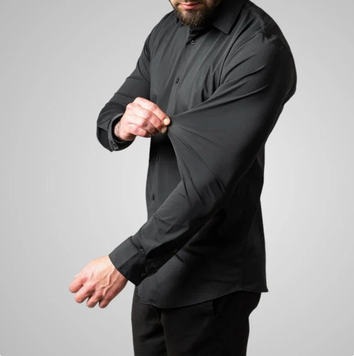 Privazz - Herenoverhemd met Stretchstof – Elegantie en Volledige Bewegingsvrijheid