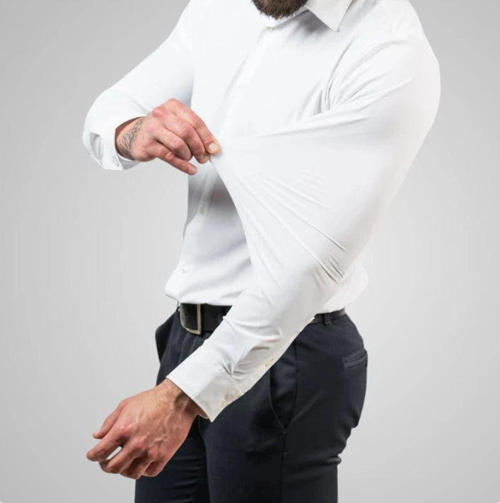 Privazz - Herenoverhemd met Stretchstof – Elegantie en Volledige Bewegingsvrijheid