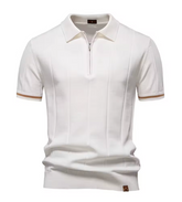 Privazz – Slim Fit Herenpolo met Rits – Minimalistische Stijl en Comfort voor Elke Gelegenheid