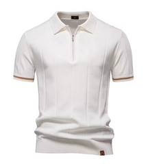 Privazz – Slim Fit Herenpolo met Rits – Minimalistische Stijl en Comfort voor Elke Gelegenheid