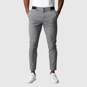 Privazz - Heren Slim Fit Chino Broek Lichtgrijs