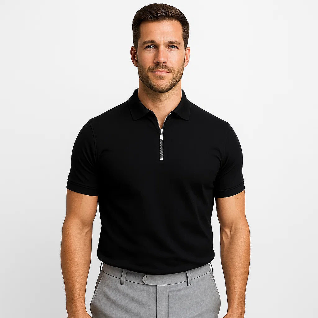 Privazz – Herenpolo met Rits – Moderne Stijl & Licht Comfort