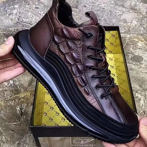 Privazz - Italiaanse casual schoenen van krokodillenprint met luchtkussen voor heren