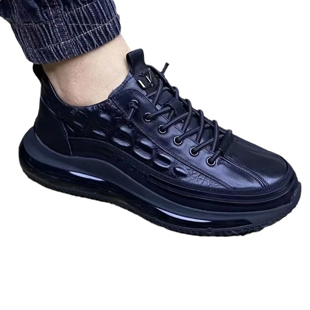 Privazz - Italiaanse casual schoenen van krokodillenprint met luchtkussen voor heren